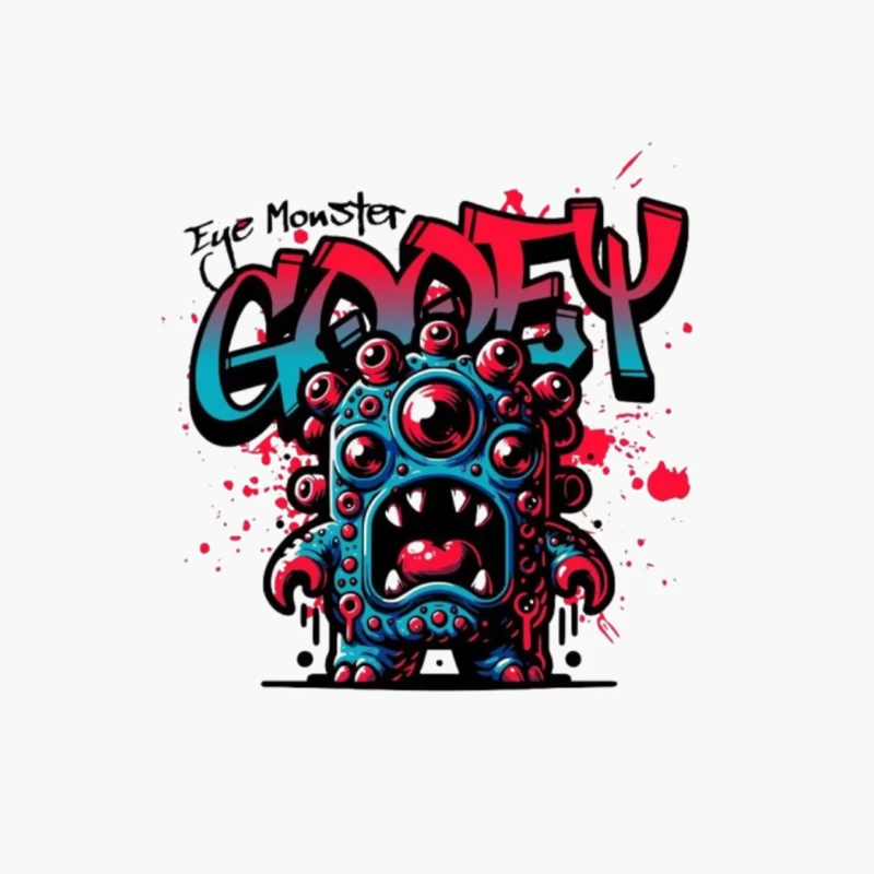 Eye Monster Graffiti Character in Urban Art Style Cotton Tote Bag