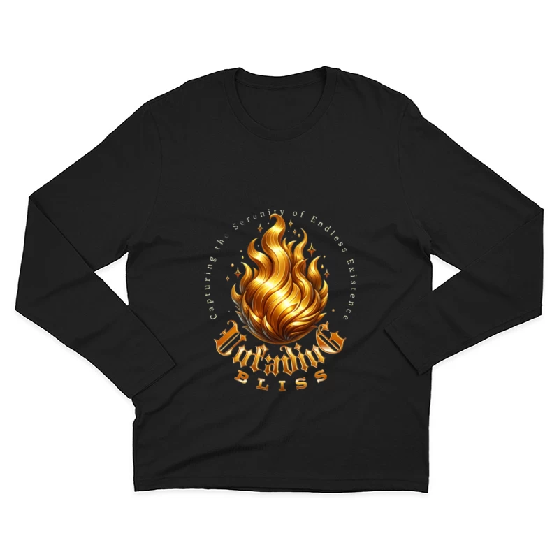 Flammes Dorées de Sérénité Homme Manches Longues T-Shirt