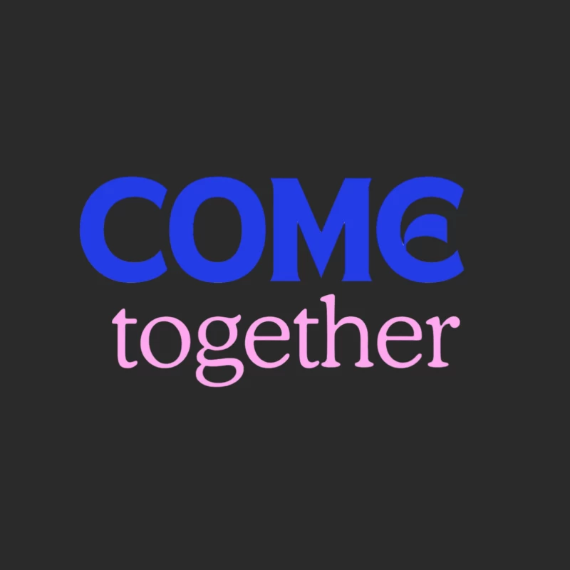 Come Together Typography Design in Blue and Pink Baseball Cap