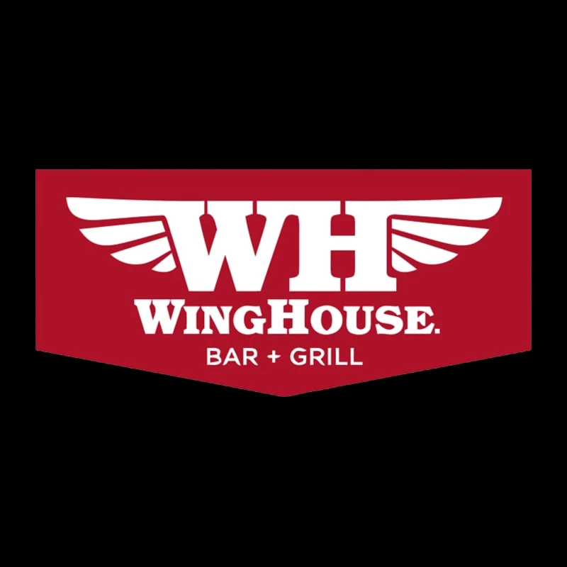 WingHouse Bar & Grill Restaurant Logo with Wings Design Tapestry