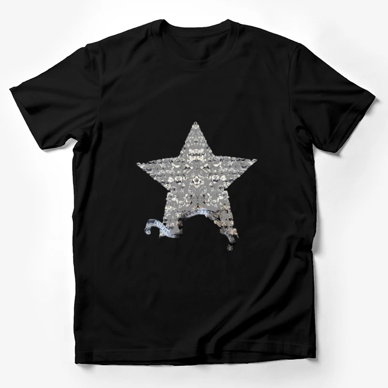 Motif d'étoile florale avec rouleau Homme T-Shirt