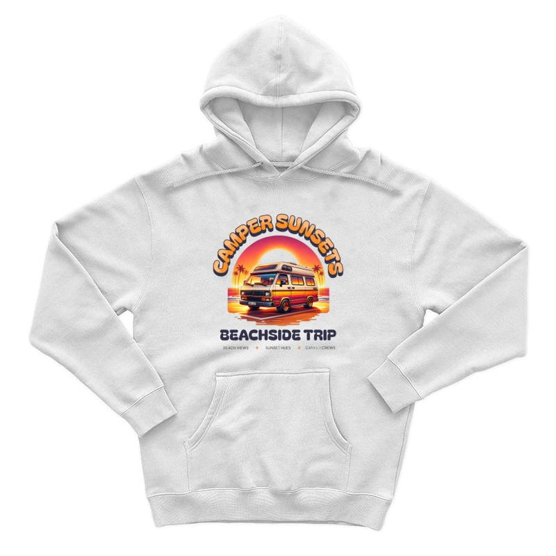 Strandreise mit Camper und Sonnenuntergängen Herren Pullover Hoodie
