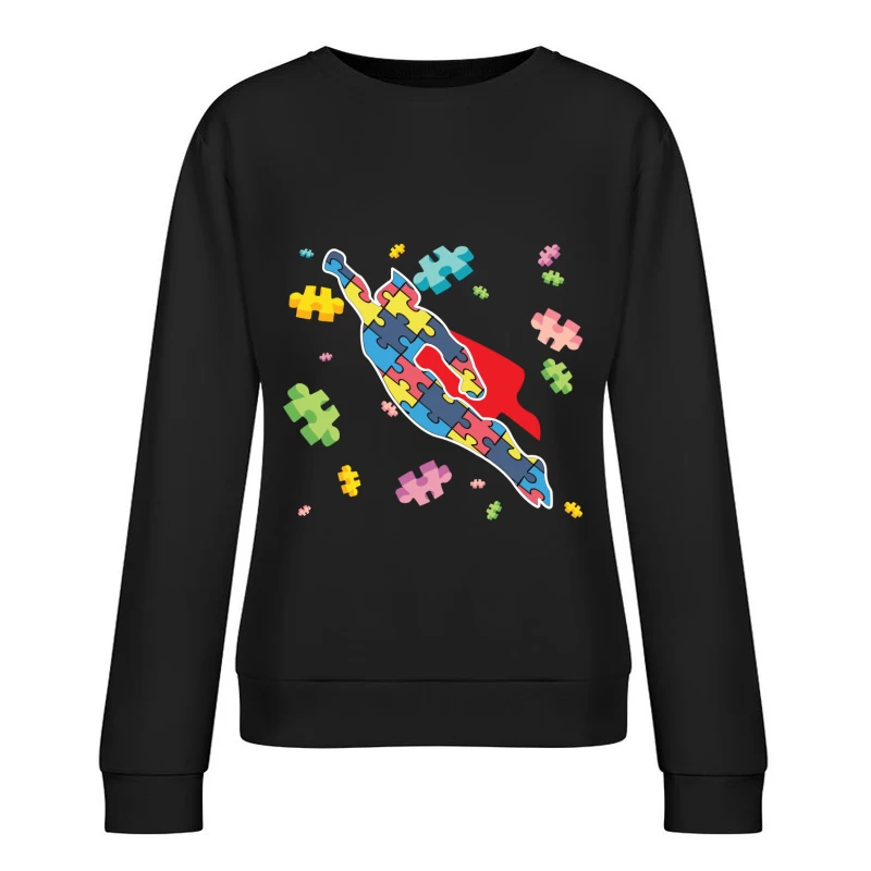 Super-héros en puzzle Femme Sweat-shirt à enfiler