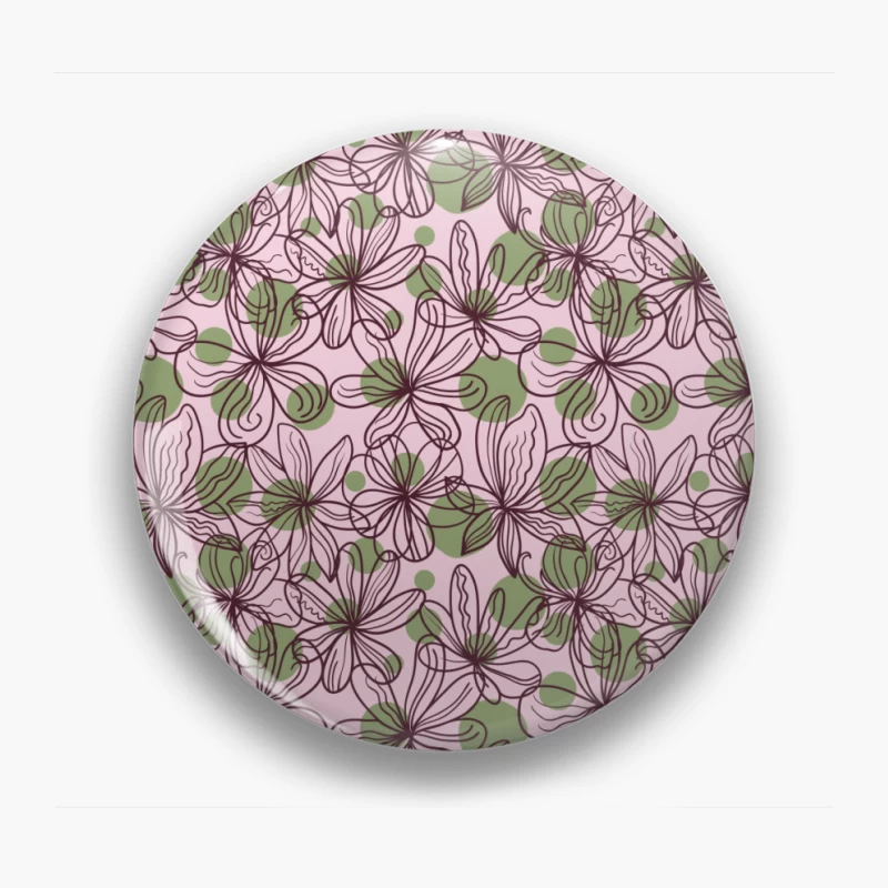 Elegant Floral Whimsy – Botanical Pattern Pin