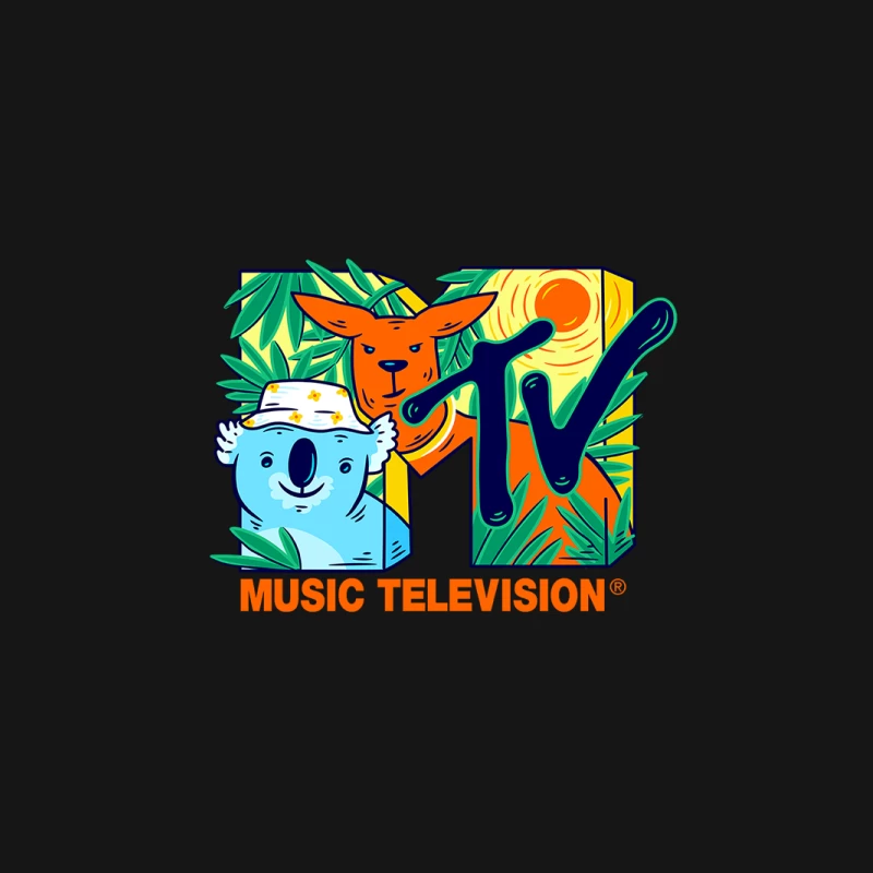 Australisches MTV-Logo mit Koala und Känguru Herren T-Shirt