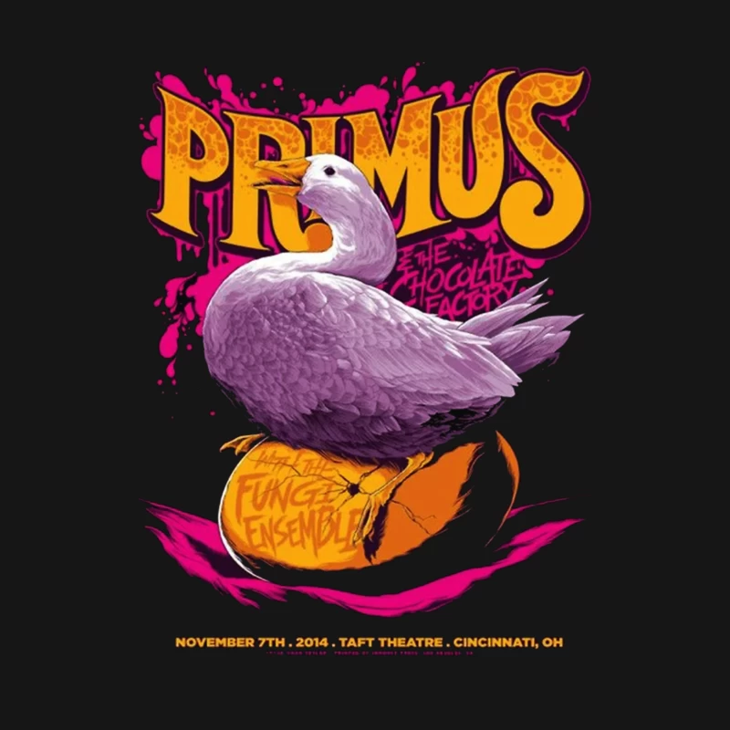 Primus Rock Band Concert Poster with Purple Duck Design Female Long Sleeve T-Shirt