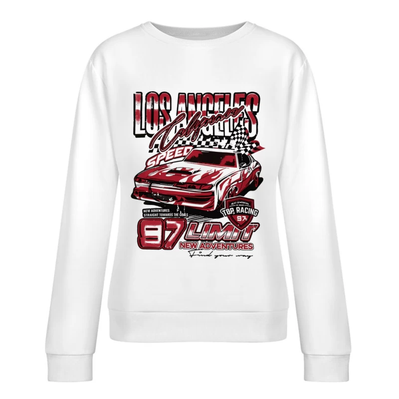 Rennwagen-Design in Los Angeles Damen Pullover Sweatshirt