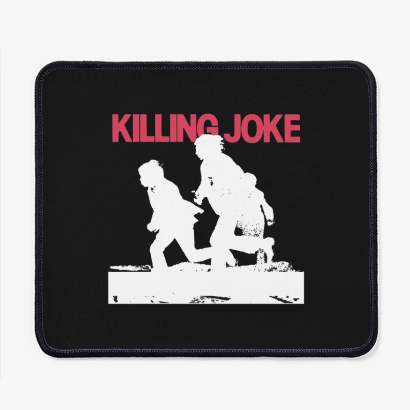 Killing Joke Post-Punk Album Cover with White Silhouettes Mouse Pad