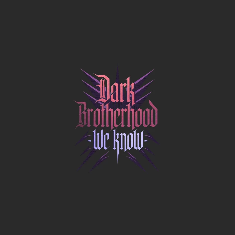 Gothic Dark Brotherhood Game Logo with Sharp Purple Design Baseball Cap