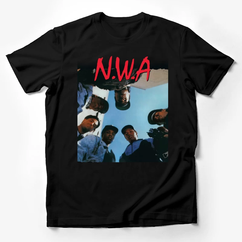 N.W.A Group Circle Low-Angle Photo Against Blue Sky Male T-Shirt