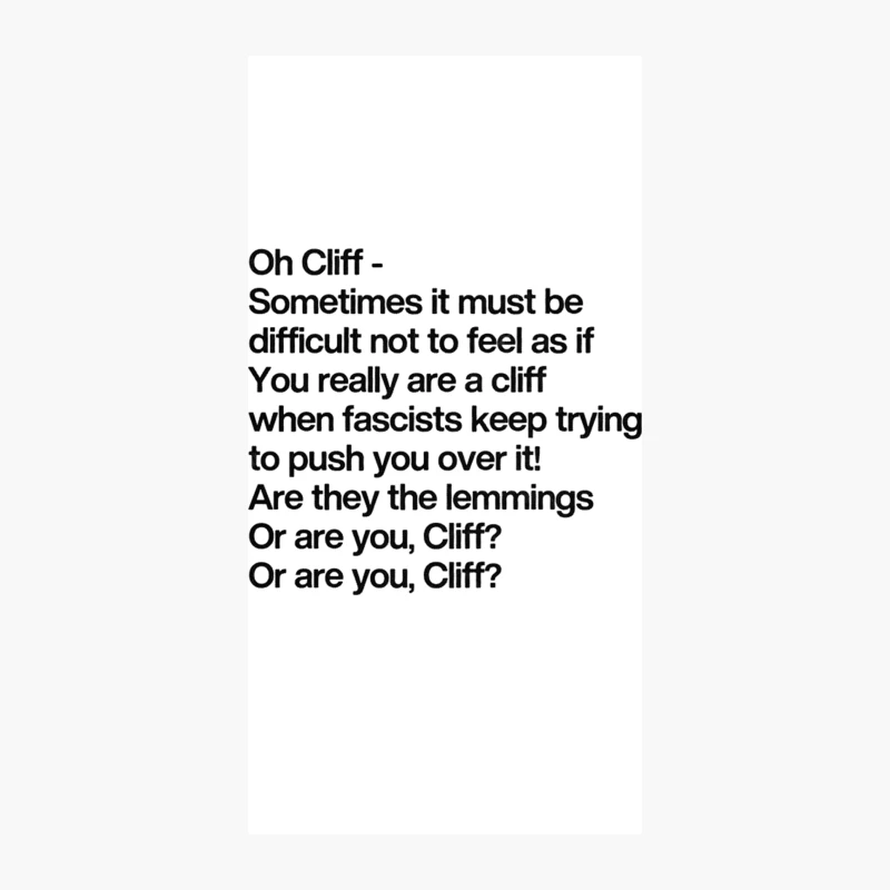 Cliff Richard - Rick Young Ones Poem iPhone Case