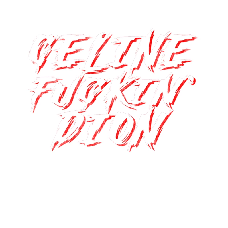Celine Fuckin_ Dion  80s Hard Rock Aesthetic Tapestry