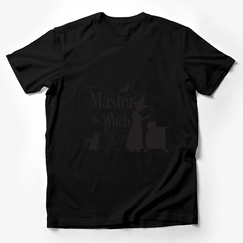 Sorcière Maître avec Chat et Chaudron Homme T-Shirt