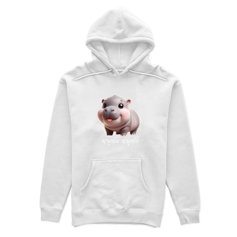 Adorable bébé hippopotame en dessin animé Femme Sweat à capuche