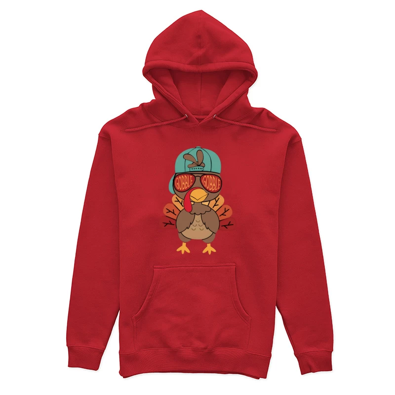 Cooler Truthahn mit Sonnenbrille und Mütze Damen Pullover Hoodie