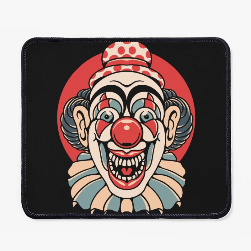 Vintage Clown Illustration Mouse Pad