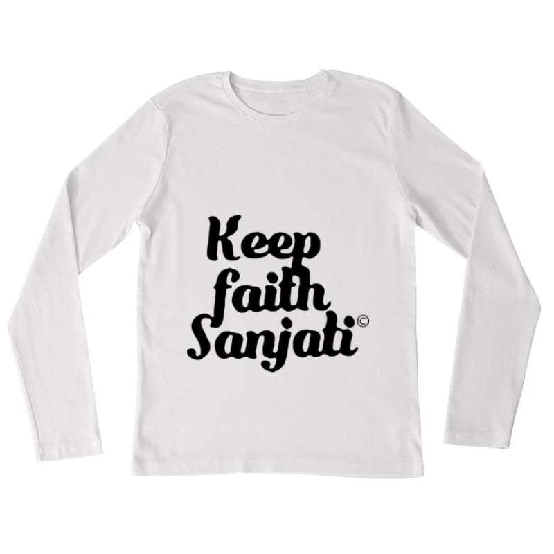 Sanjati Keep Faith Design Damen Langarm T-Shirt
