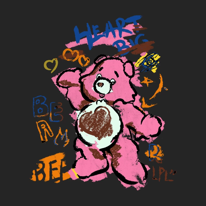 Bunter Teddybär mit großen Herzen Herren Pullover Sweatshirt