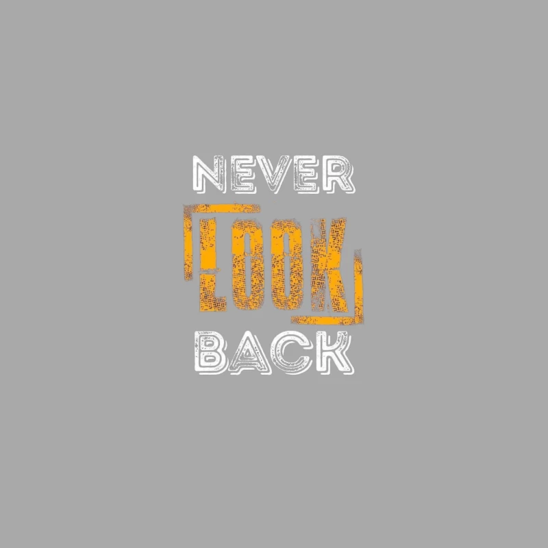 Never Look Back Motivation Male Pullover Hoodie