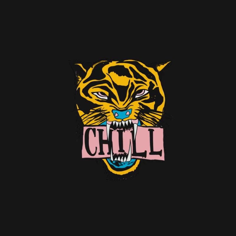 Tiger-Design mit Chill-Nachricht Herren T-Shirt