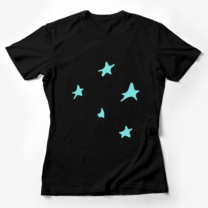 Étoiles bleues dispersées Femme T-Shirt