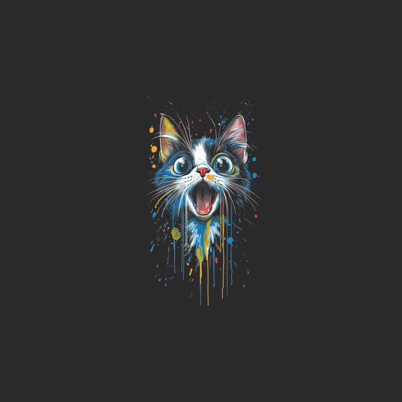 Colorful Cat Artwork Baseball Cap