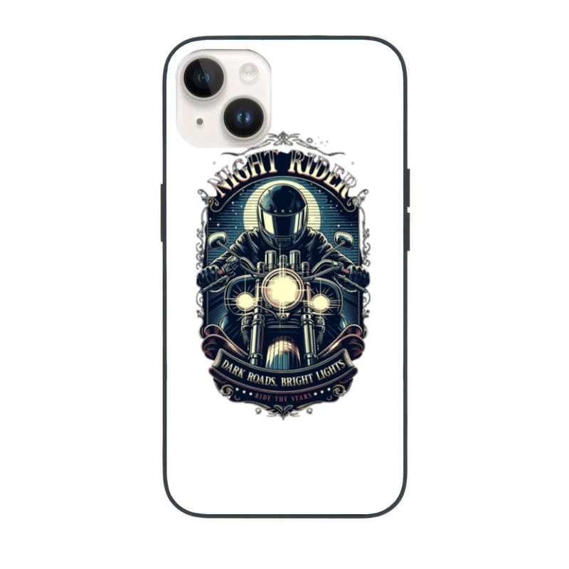 Vintage Night Rider Motorcycle Badge Design iPhone Case