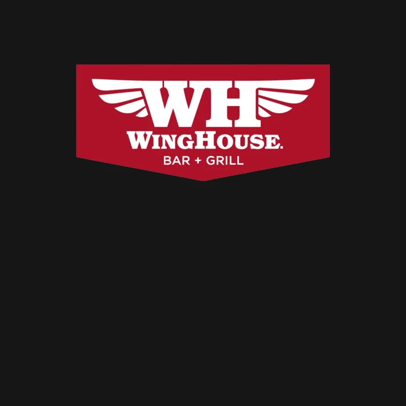 WingHouse Bar & Grill Restaurant Logo with Wings Design Female Long Sleeve T-Shirt