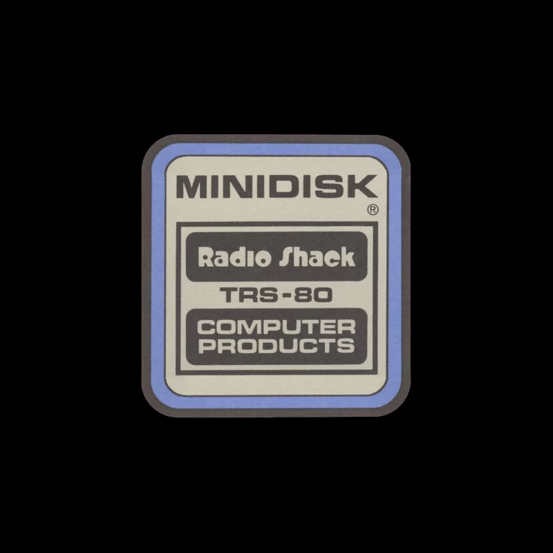 Vintage Radio Shack TRS-80 Minidisk Computer Products Label Tapestry