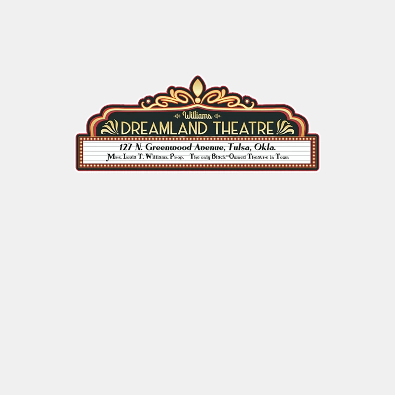 Williams Dreamland Theatre - Black wall Street - Tulsa 1921 Male Tank Top