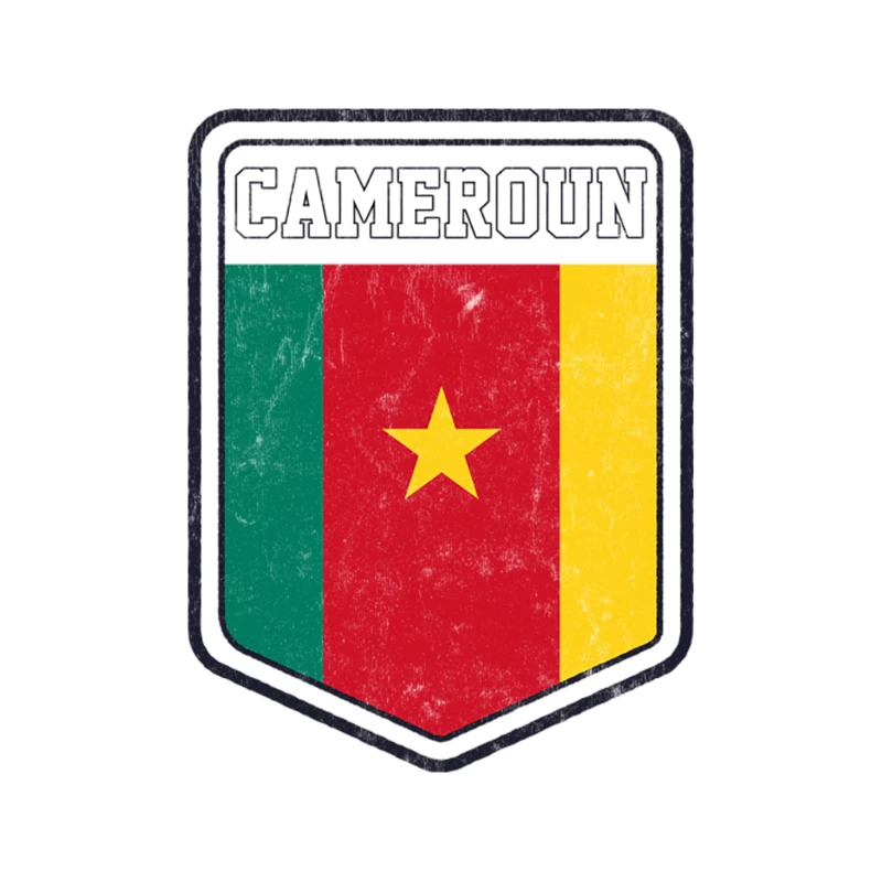 Cameroun  Vintage Look Flag Design Tapestry