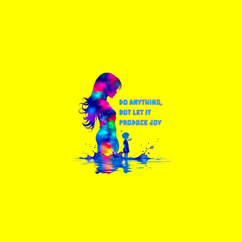 Colorful Silhouette of Joy iPhone Case