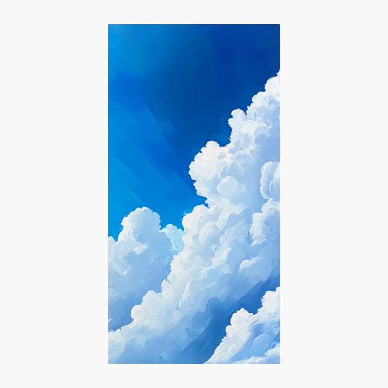 Majestic Cumulus Clouds in Blue Sky iPhone Case
