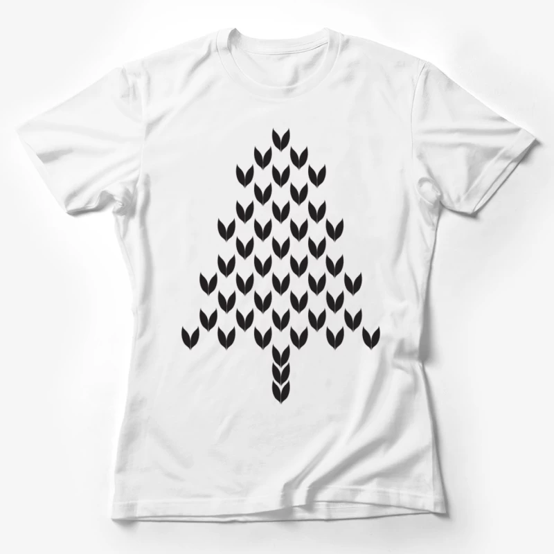 Arbre de chevrons en noir Femme T-Shirt