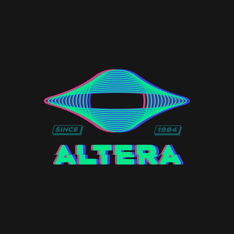 Altera Logo mit neonfarbenem Design Herren Langarm T-Shirt