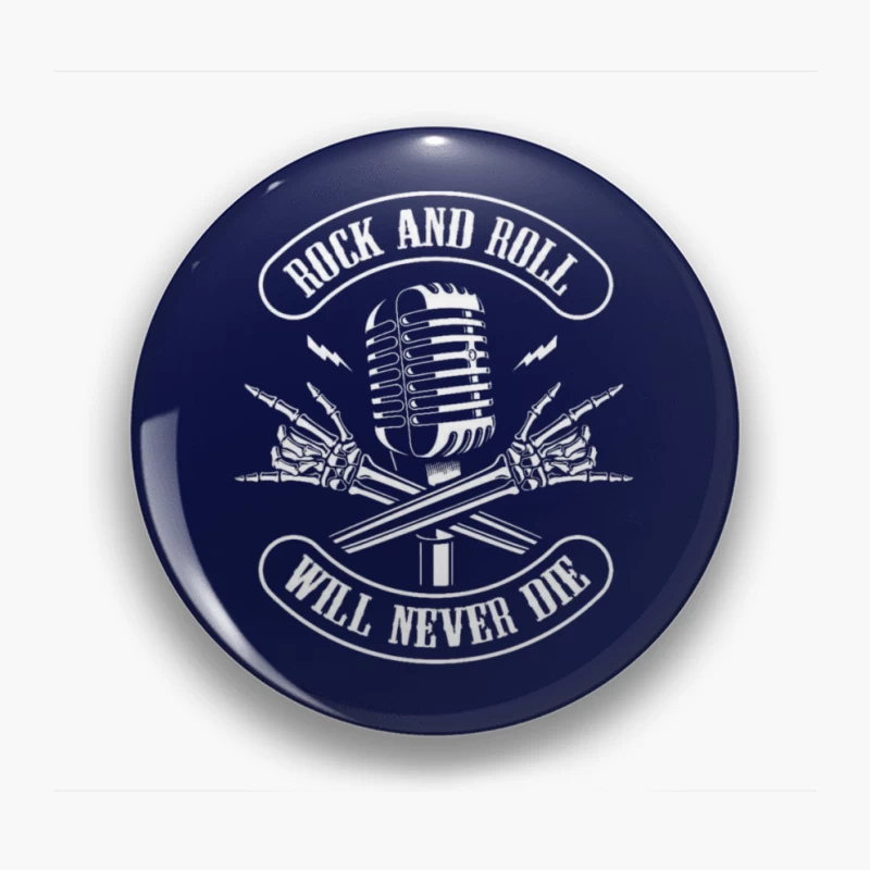Rock and Roll Logo Design Pin