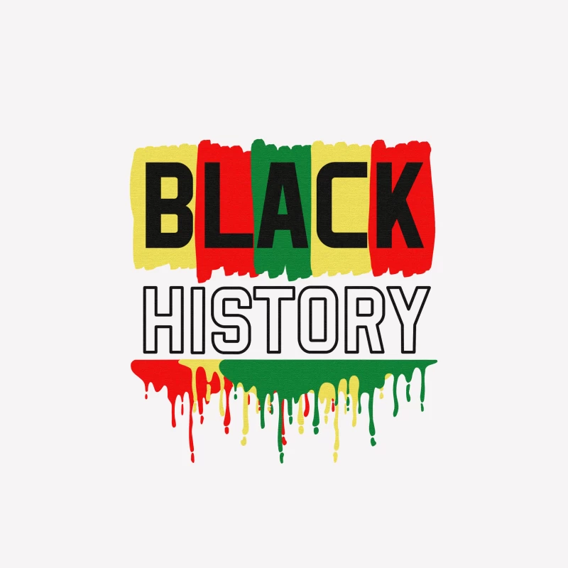 Black History Design mit Farben Rot, Gelb und Grün Herren T-Shirt