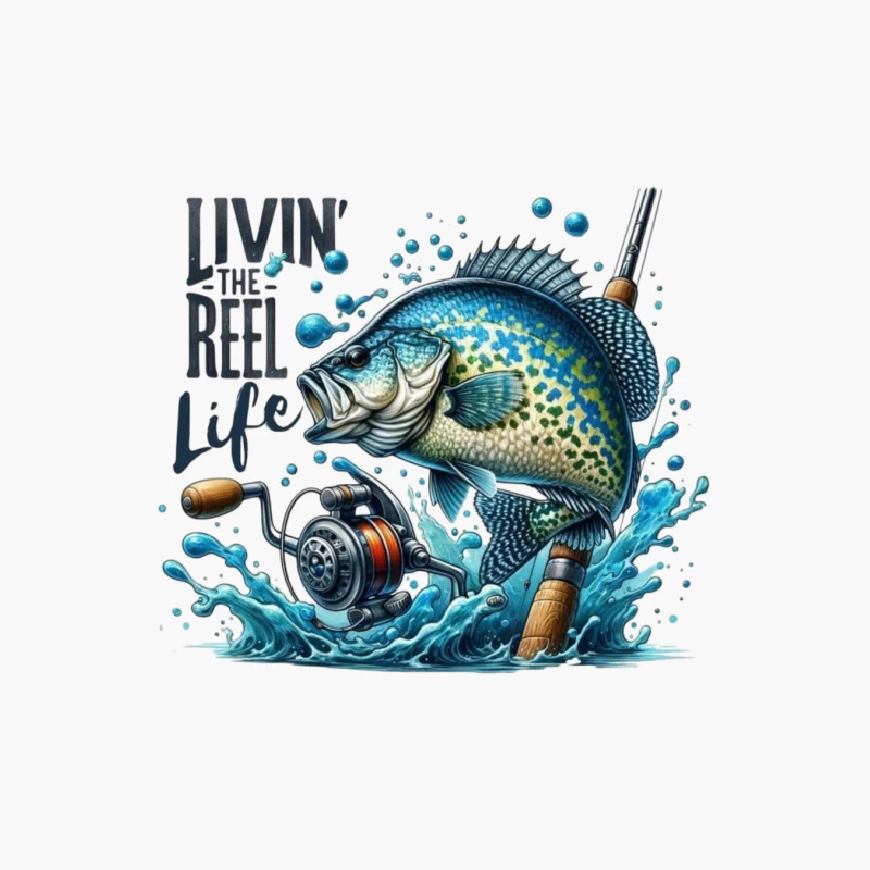 Living the Reel Life: A Vibrant Fishing Adventure Cotton Tote Bag