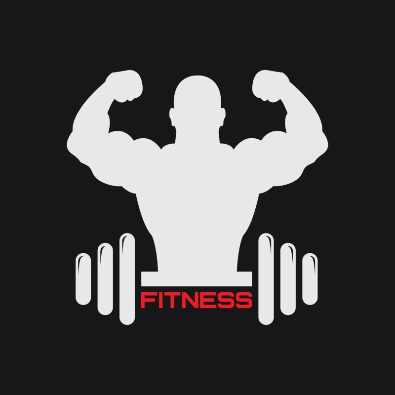 Muscular Silhouette Representing Fitness and Strength Male Pullover Hoodie