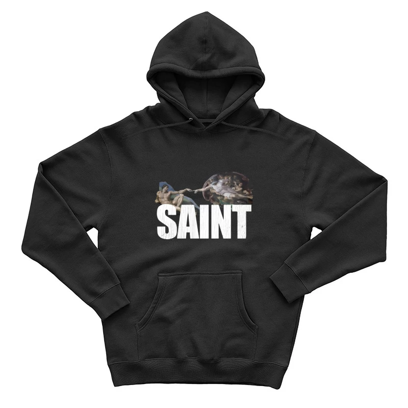 La Création d'Adam avec texte SAINT Homme Sweat à capuche
