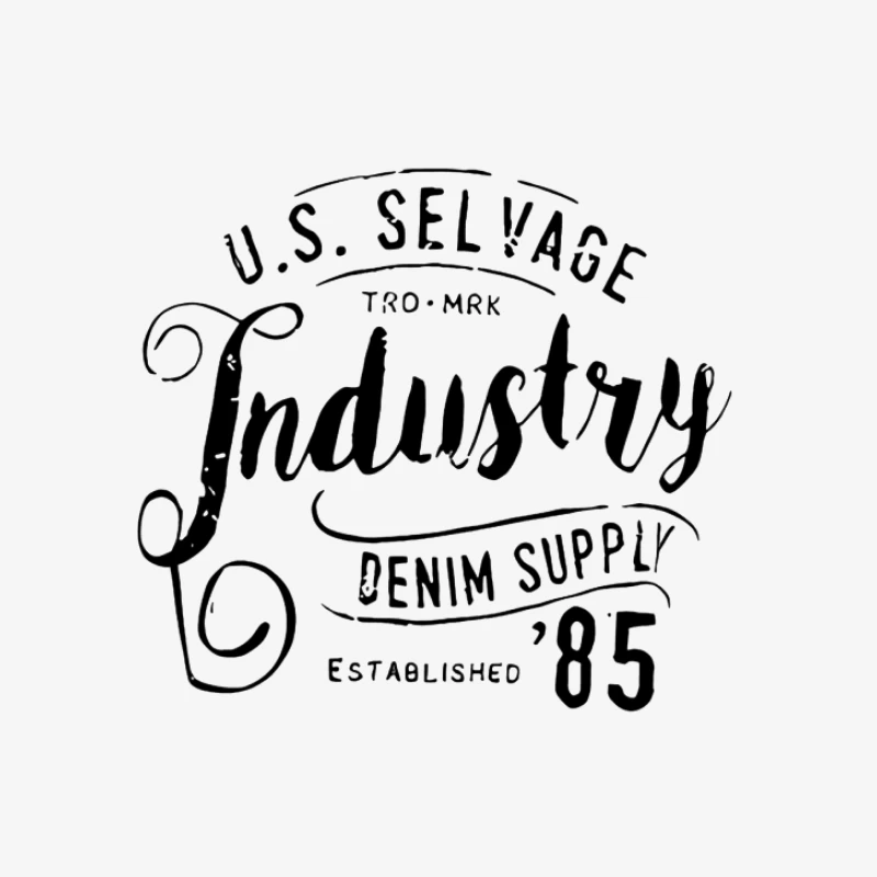 U.S. Selvedge Denim Industrie-Design von '85 Herren Pullover Sweatshirt