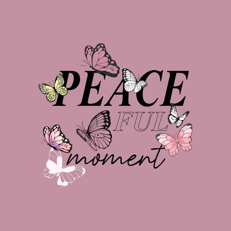 Peaceful Moment – Elegant Butterfly Serenity Mouse Pad