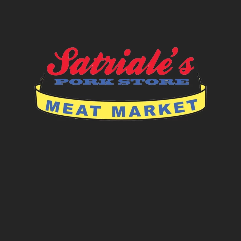 Patriale's Pork Store & Meat Market Vintage Logo Sign Male Pullover Sweatshirt