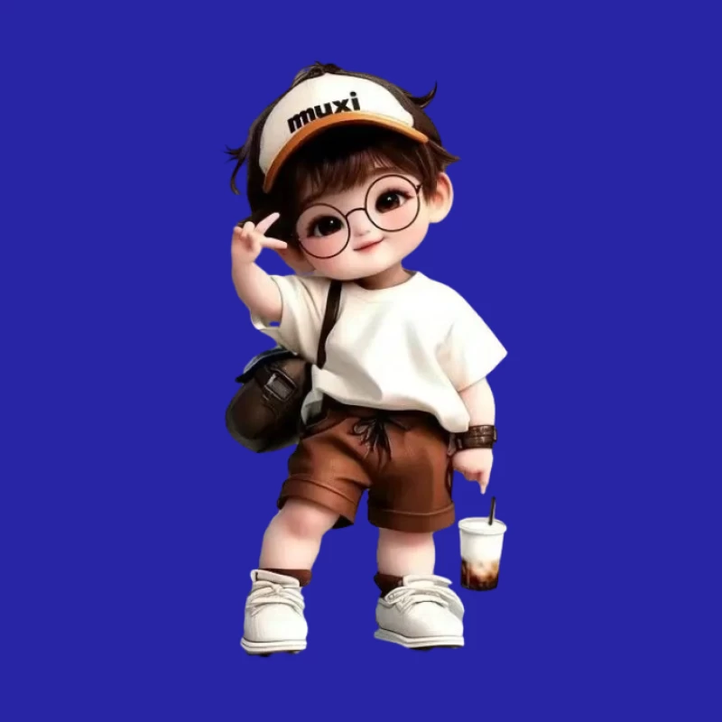 Niedliches Kind mit Brille und Mütze Herren Tanktops