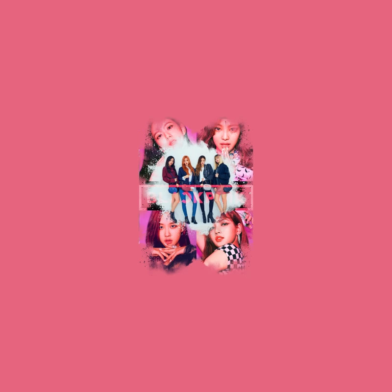 Vibrant K-pop Girl Group Fashion and Performance Showcase Coffee Mug