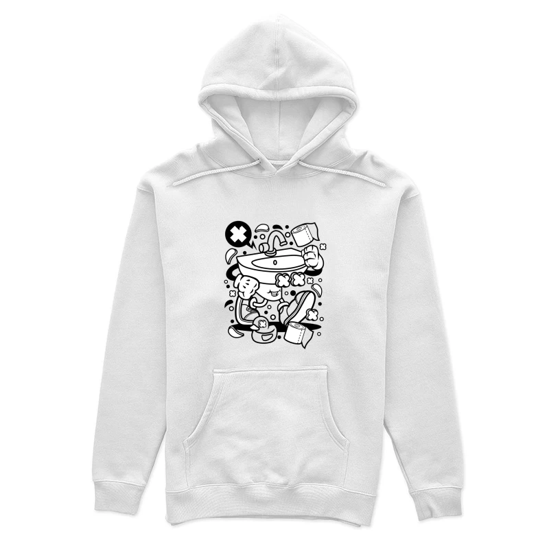 Évier animé avec rouleaux de papier toilette Femme Sweat à capuche