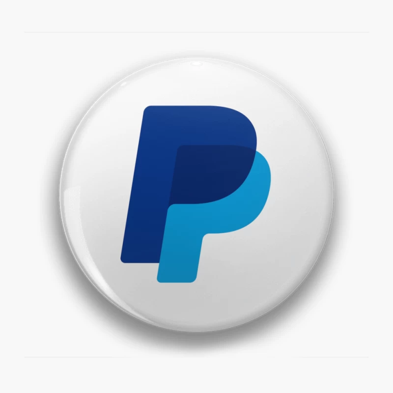 PayPal Double P Logo Design in Blue Shades Pin