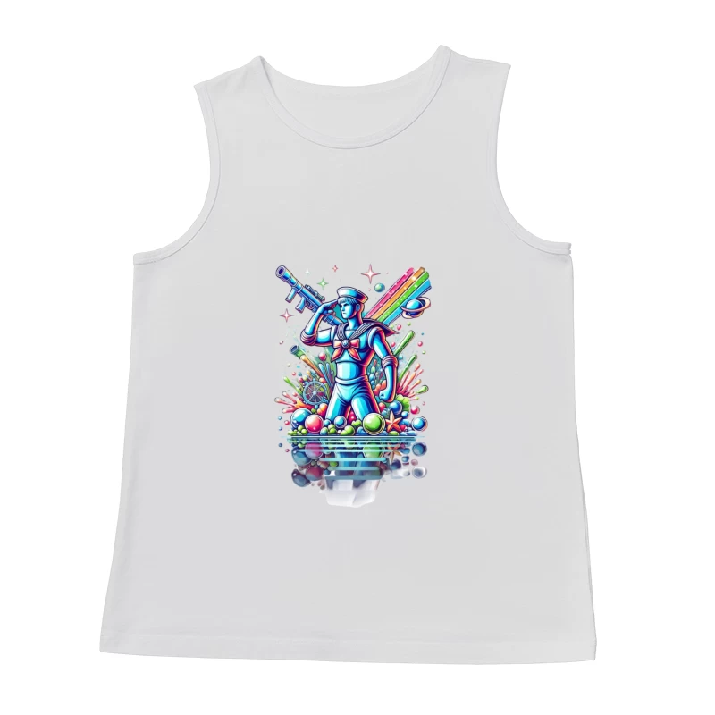 Retro Neon Sailor Fantasy Art Male Tank Top