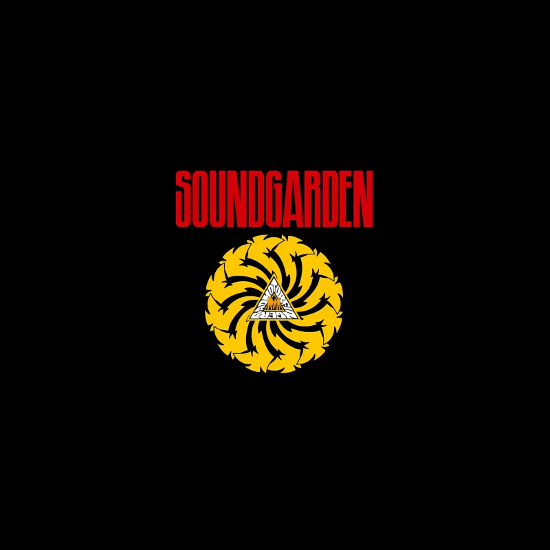 Soundgarden Band Logo with Badmotorfinger Album Symbol Travel Mug