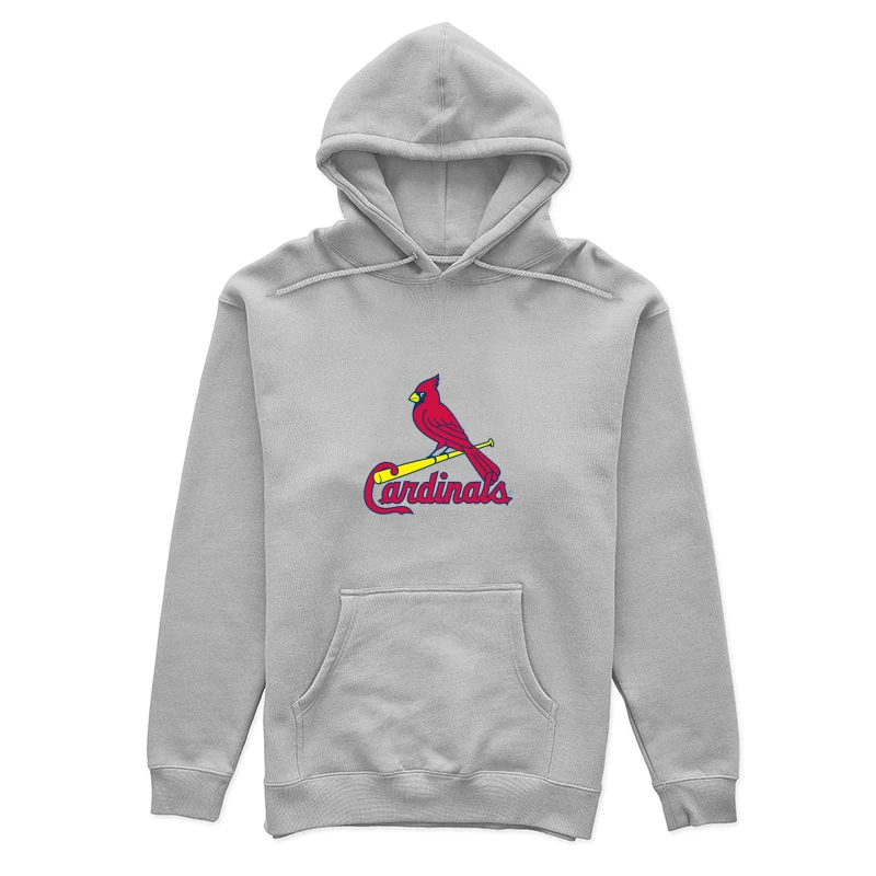 St. Louis Cardinals MLB Team Logo with Red Cardinal Mascot Female Pullover Hoodie